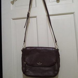 Kate Spade Burgundy leather bag with tag inside crossbody, runway bag